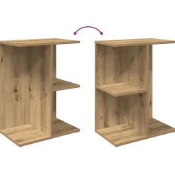 vidaXL Mesas-Mesita noche 2 uds madera ingeniería 46,5x29x61cm