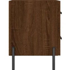 vidaXL Mesas-Mesita noche 2 uds madera ingeniería marrón roble 40x35x47,5 cm