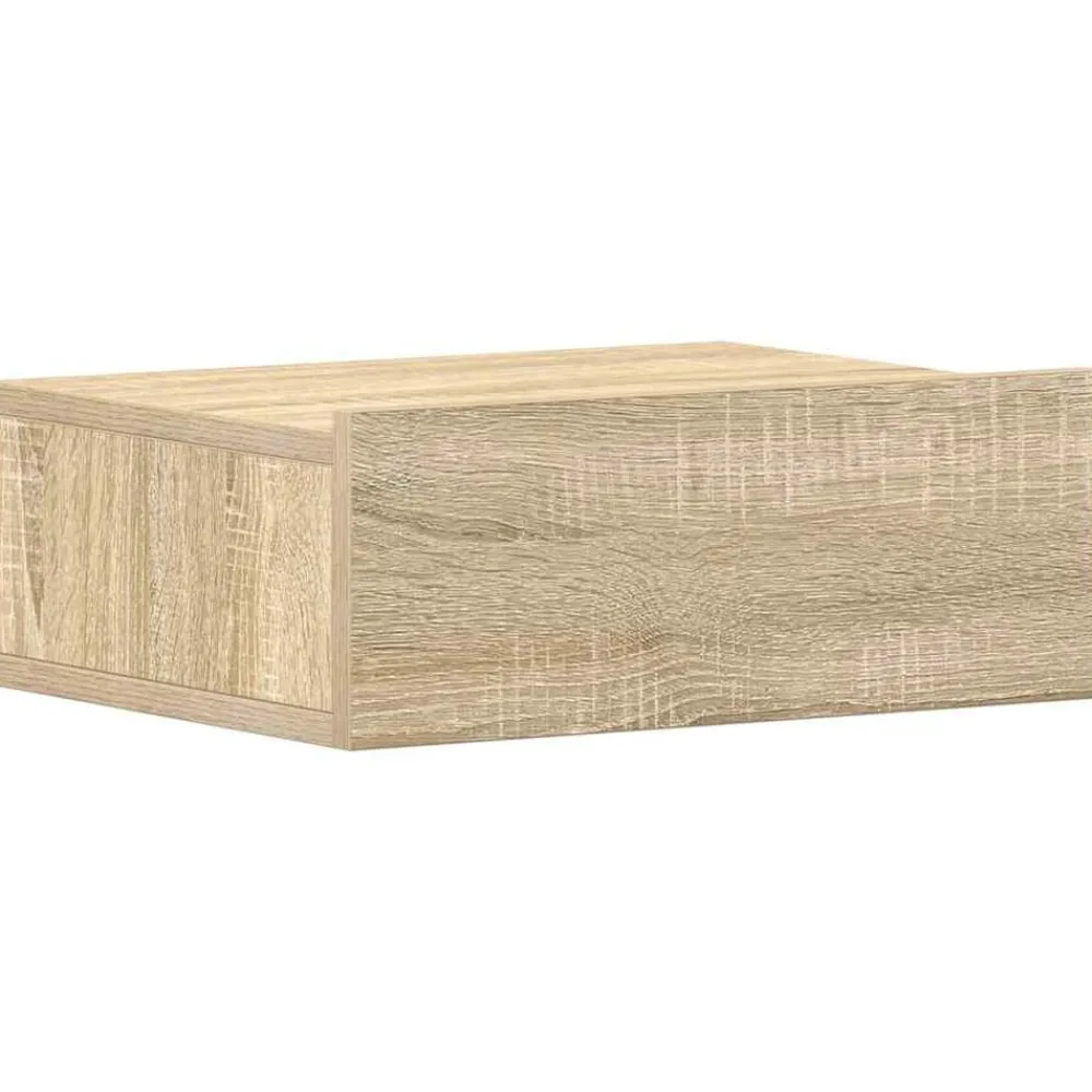 vidaXL Mesita noche flotantes contrachapada color roble 40x30x15 cm Roble Sonoma Hot