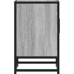 vidaXL Mesas-Mesita noche madera de ingeniería 40x31x50 cm metal