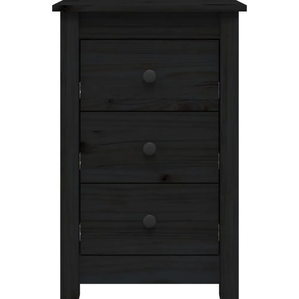 vidaXL Mesas-Mesitas de noche 2 uds madera maciza de pino 40x35x61,5cm