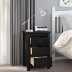 vidaXL Mesas-Mesitas de noche 2 uds madera maciza de pino 40x35x61,5cm