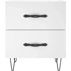 vidaXL Mesitas de noche 2 uds madera ingeniería 40x35x47,5 cm Blanco Online