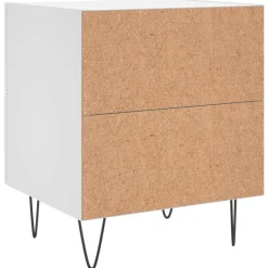 vidaXL Mesitas de noche 2 uds madera ingeniería 40x35x47,5 cm Blanco Online