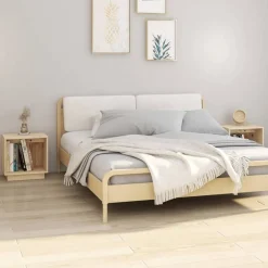 vidaXL Mesas-Mesitas de noche 2 uds madera maciza de pino 40x30x40 cm