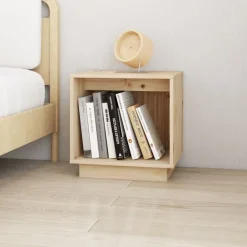 vidaXL Mesas-Mesitas de noche 2 uds madera maciza de pino 40x30x40 cm