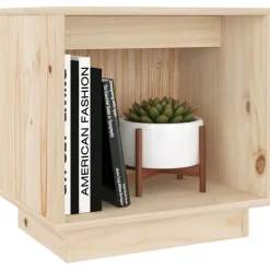 vidaXL Mesas-Mesitas de noche 2 uds madera maciza de pino 40x30x40 cm