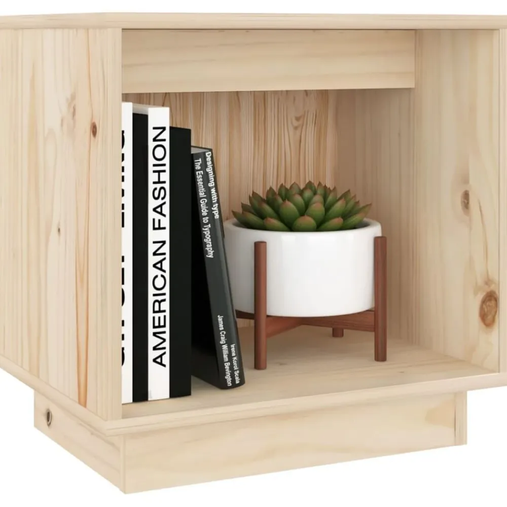 vidaXL Mesas-Mesitas de noche 2 uds madera maciza de pino 40x30x40 cm