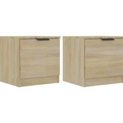 vidaXL Mesitas de noche 2 unidades color 40x39x40 cm Roble Sonoma Outlet