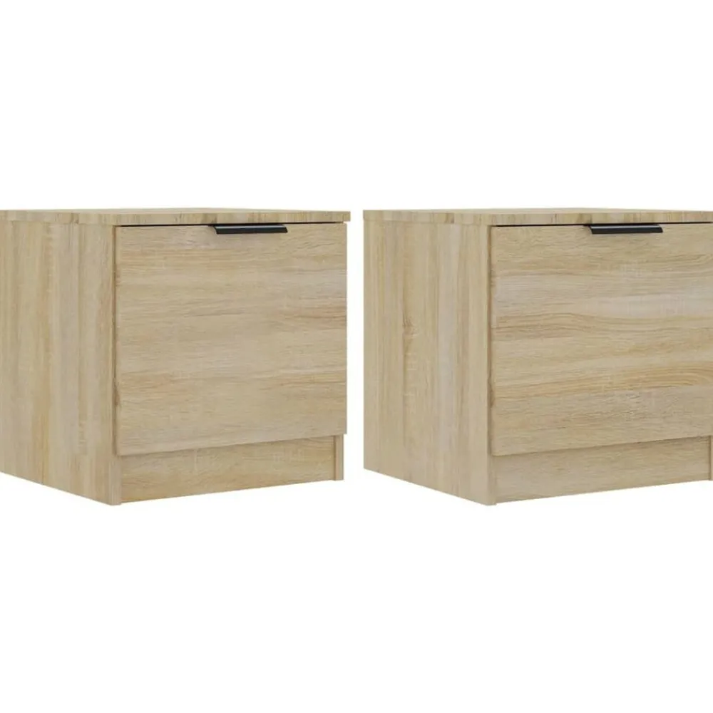 vidaXL Mesitas de noche 2 unidades color 40x39x40 cm Roble Sonoma Outlet