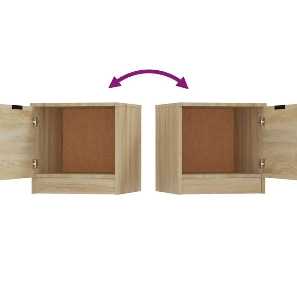 vidaXL Mesitas de noche 2 unidades color 40x39x40 cm Roble Sonoma Outlet