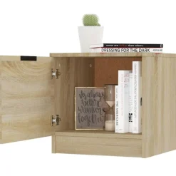 vidaXL Mesitas de noche 2 unidades color 40x39x40 cm Roble Sonoma Outlet