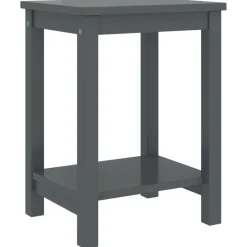 vidaXL Mesitas de noche madera maciza de pino 35x30x47cm Gris oscuro Clearance