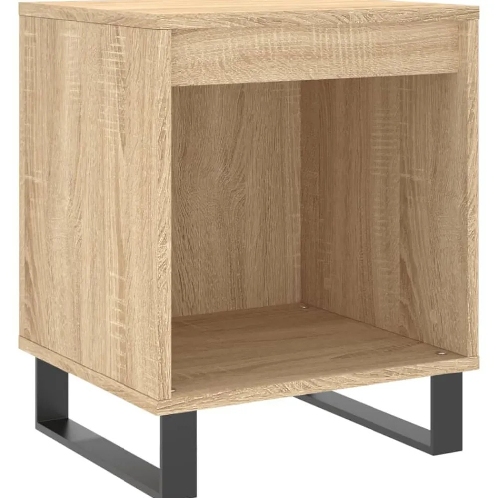 vidaXL Mesas-Mesitas noche 2 uds madera ingeniería 40x35x50 cm