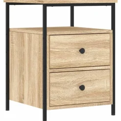 vidaXL Mesitas noche 2 uds madera ingeniería 44x45x60 cm Roble Sonoma Best
