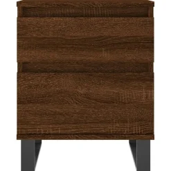 vidaXL Mesas-Mesitas noche 2 uds madera ingeniería marrón roble 40x35x50 cm