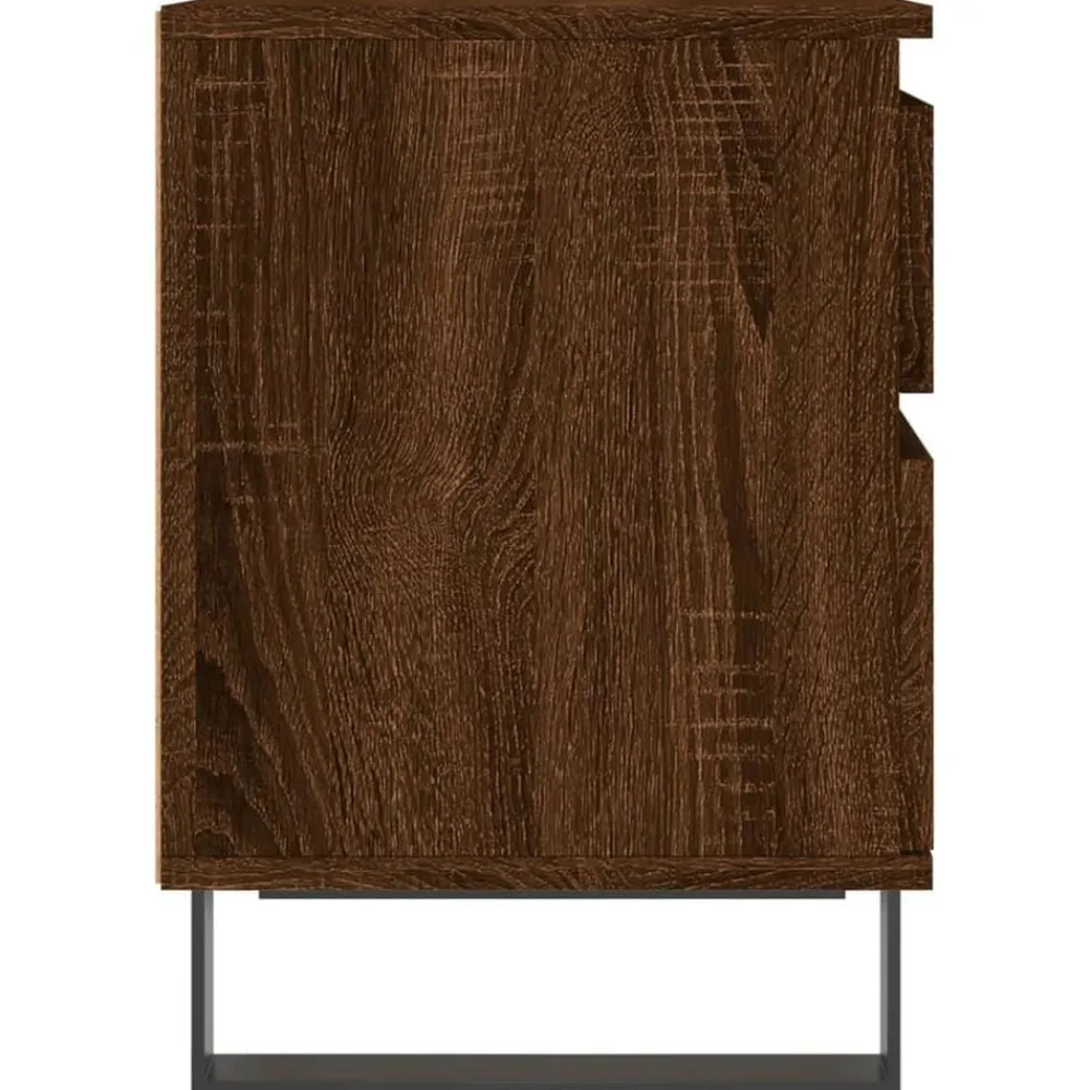 vidaXL Mesas-Mesitas noche 2 uds madera ingeniería marrón roble 40x35x50 cm