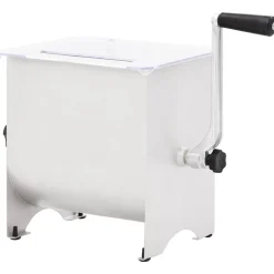 vidaXL Cocina Y Comedor-Mezcladora de carne con tapa acero inoxidable plateado