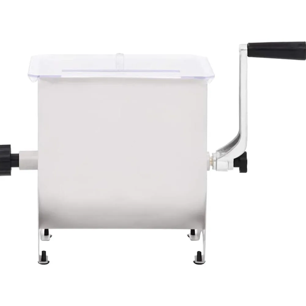 vidaXL Cocina Y Comedor-Mezcladora de carne con tapa acero inoxidable plateado