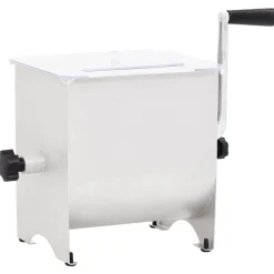 vidaXL Cocina Y Comedor-Mezcladora de carne con tapa acero inoxidable plateado