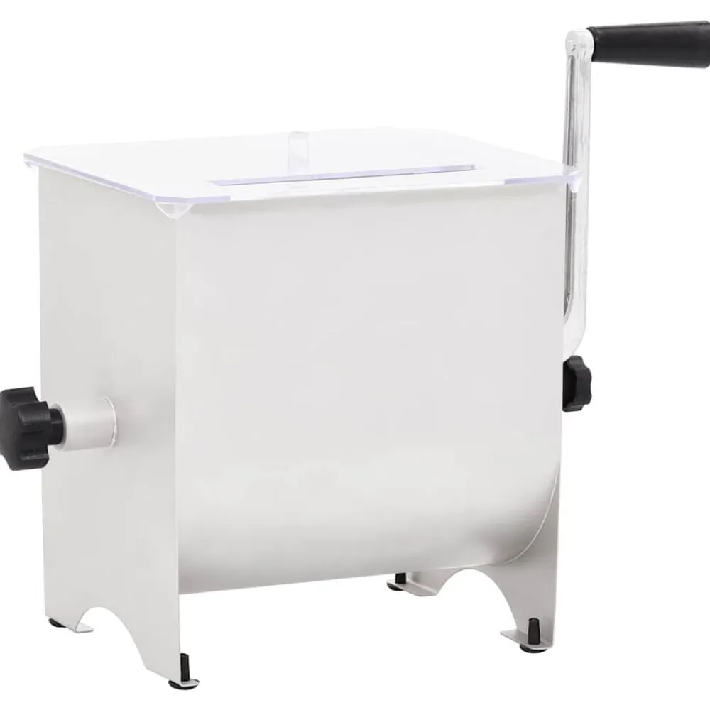 vidaXL Cocina Y Comedor-Mezcladora de carne con tapa acero inoxidable plateado