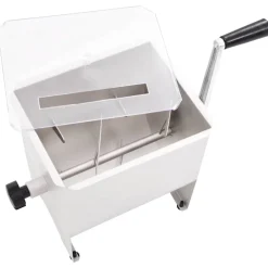 vidaXL Cocina Y Comedor-Mezcladora de carne con tapa acero inoxidable plateado