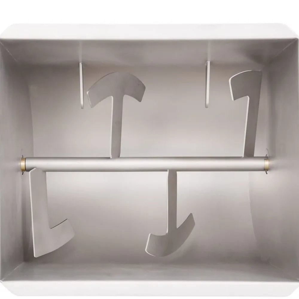 vidaXL Cocina Y Comedor-Mezcladora de carne con tapa acero inoxidable plateado