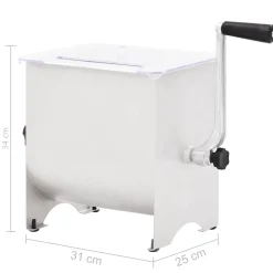 vidaXL Cocina Y Comedor-Mezcladora de carne con tapa acero inoxidable plateado