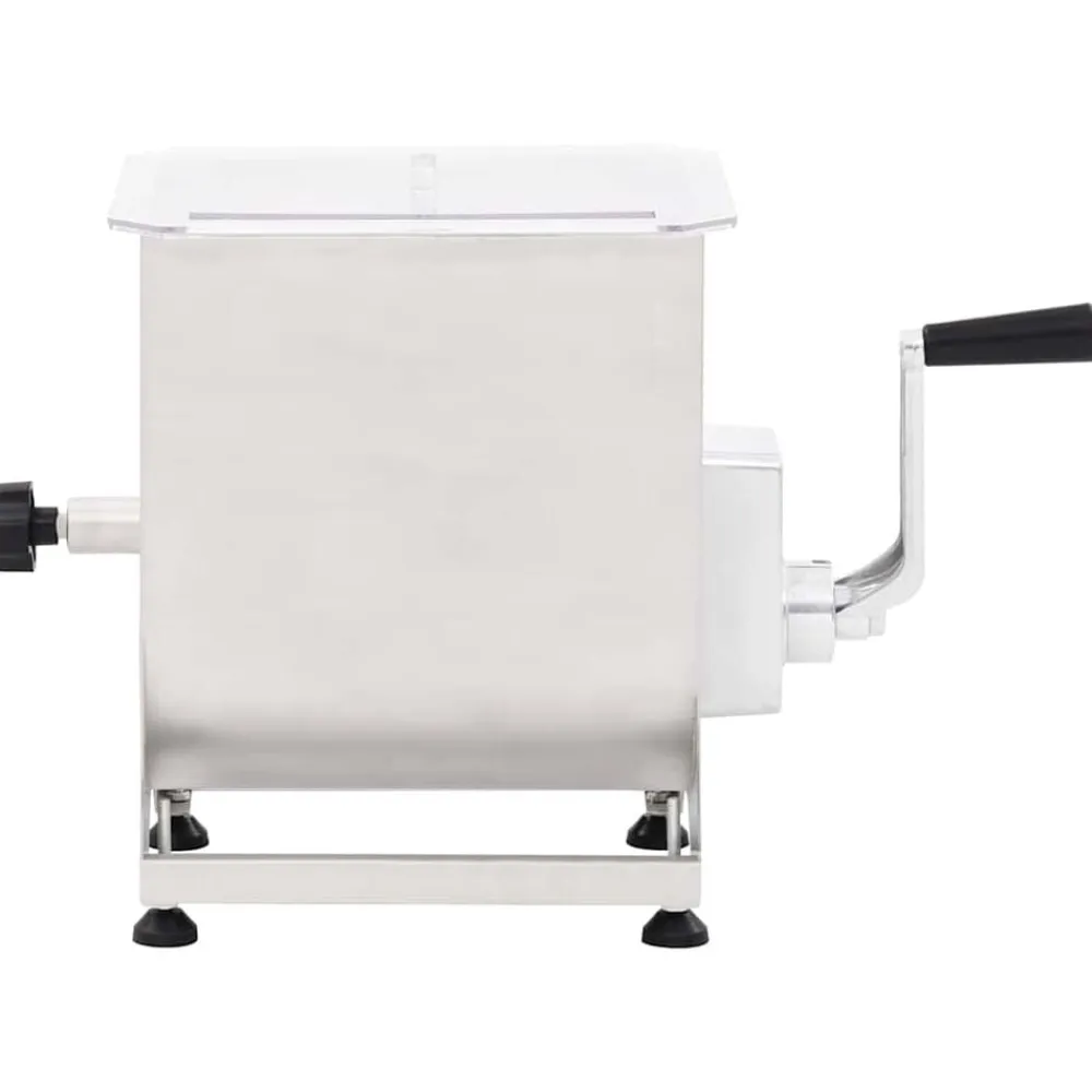 vidaXL Mezcladora de carne con caja engranajes acero inox. plateado Discount