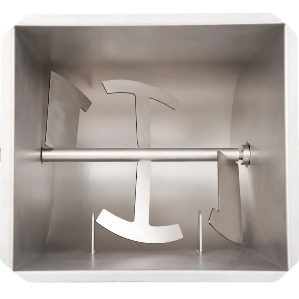 vidaXL Mezcladora de carne con caja engranajes acero inox. plateado Discount