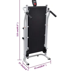 vidaXL Fitness Y Musculación-Mini cinta andadora plegable negra 93x36 cm