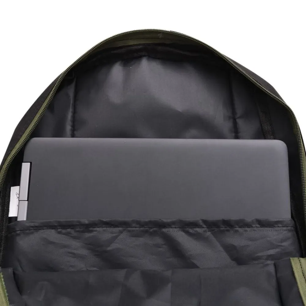vidaXL Mochila de colegio 40 L negra y Camuflaje Best