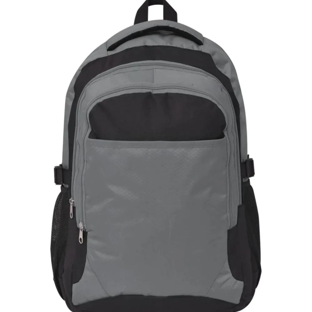 vidaXL Maletas Y Bolsos De Viaje-Mochila de colegio 40 L negra y