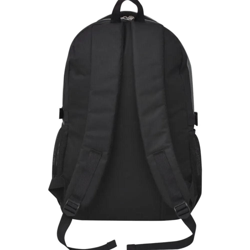 vidaXL Maletas Y Bolsos De Viaje-Mochila de colegio 40 L negra y