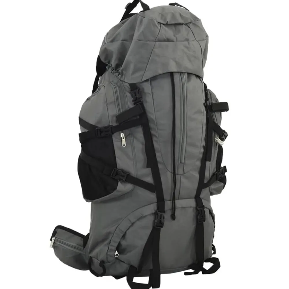 vidaXL Mochila de senderismo tela oxford 60 l Gris