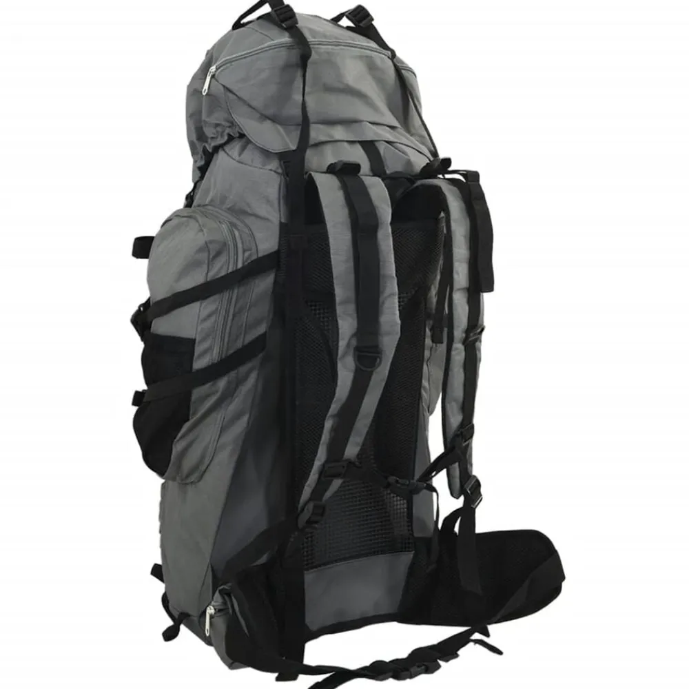 vidaXL Mochila de senderismo tela oxford 60 l Gris
