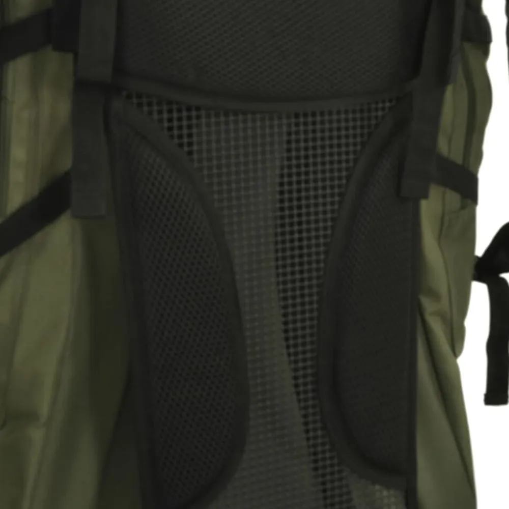 vidaXL Mochila de senderismo tela oxford militar 60 l Verde Discount