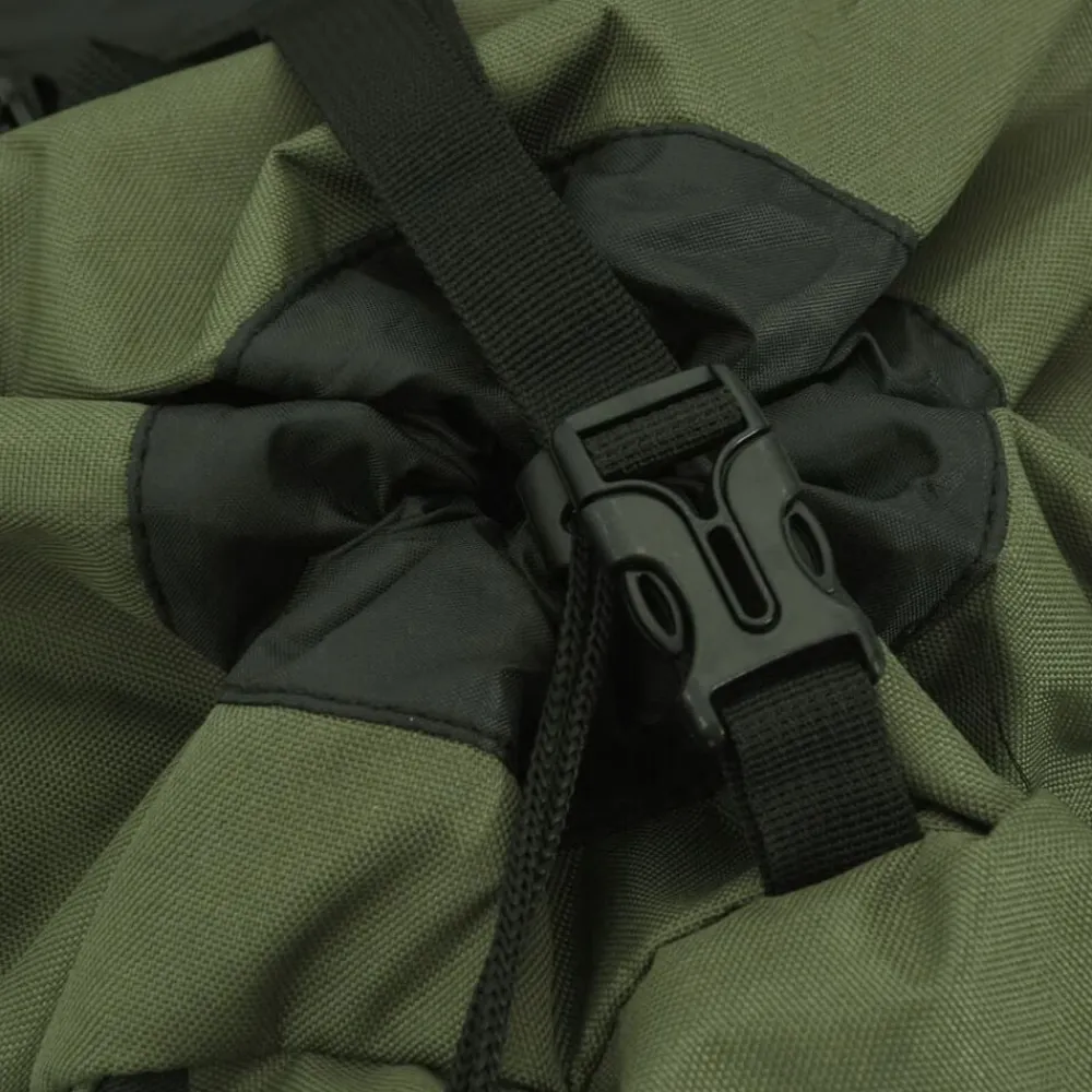 vidaXL Mochila de senderismo tela oxford militar 60 l Verde Discount