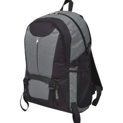 vidaXL Mochila de senderismo XXL negro y 40 l Gris Hot