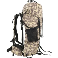 vidaXL Maletas Y Bolsos De Viaje-Mochila de senderismo tela oxford marrón camuflaje 60 l
