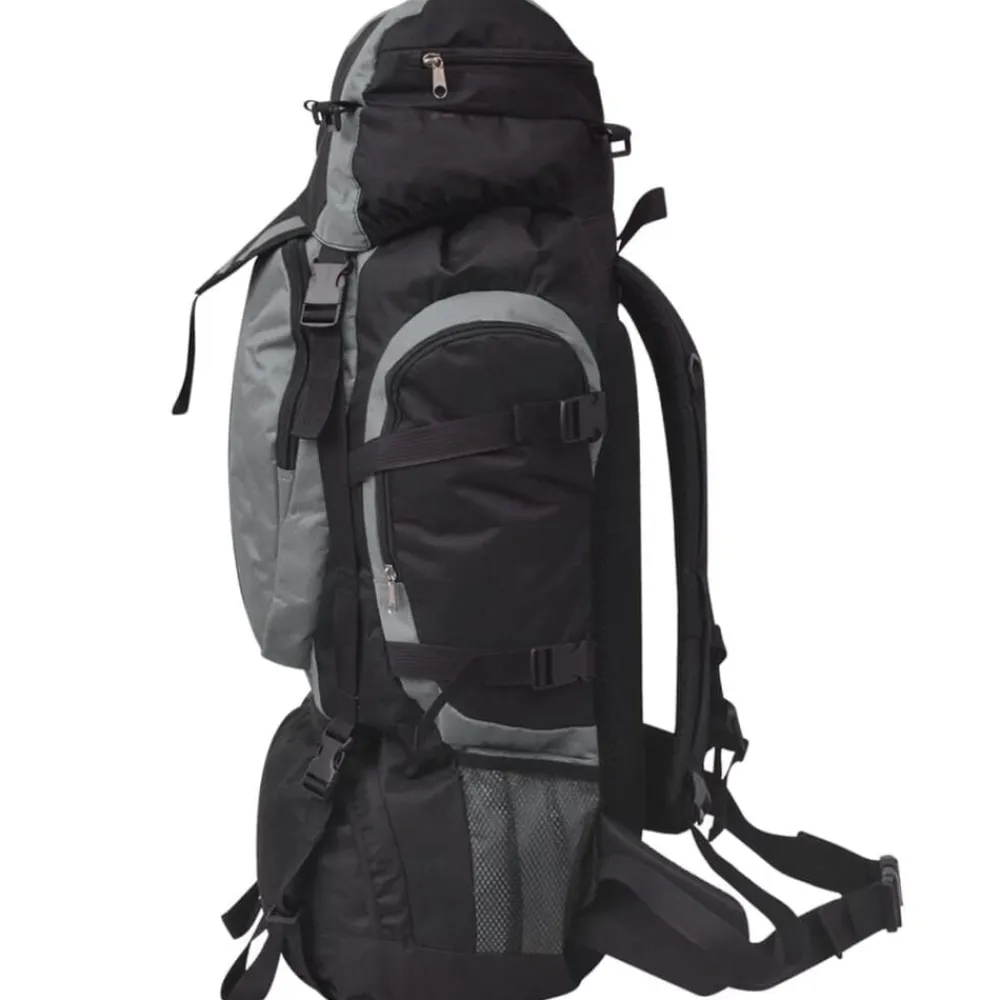 vidaXL Maletas Y Bolsos De Viaje-Mochila de senderismo XXL negro y 75 l