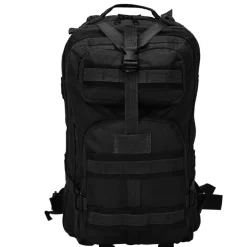 vidaXL Mochila estilo ejército XXL 50 l Negro Discount
