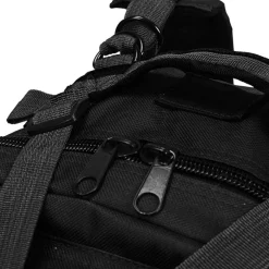 vidaXL Mochila estilo ejército XXL 50 l Negro Discount