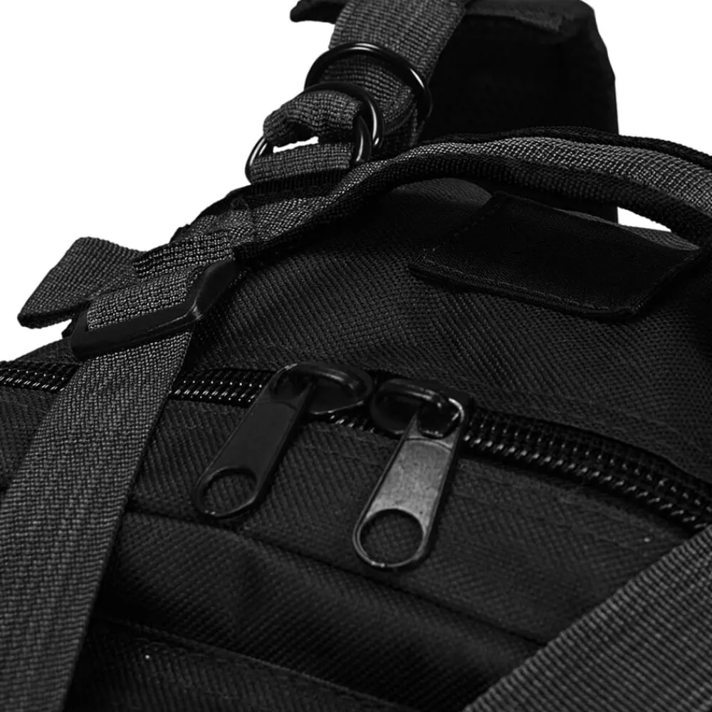 vidaXL Mochila estilo ejército XXL 50 l Negro Discount