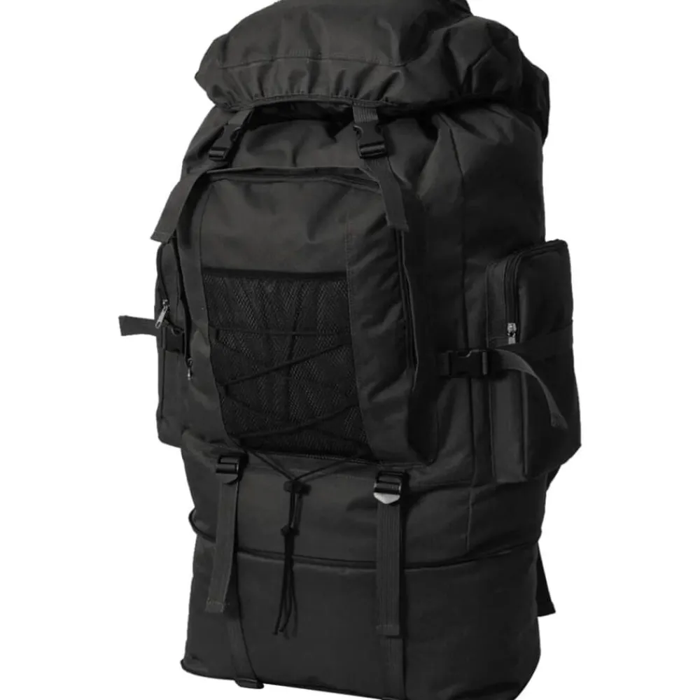 vidaXL Mochila estilo ejército XXL 100 l Negro Online