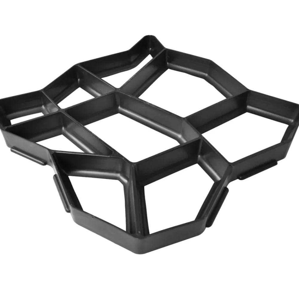 vidaXL Materiales De Construcción-Moldes de pavimento para el jardín 2 unidades 42x42x4 cm