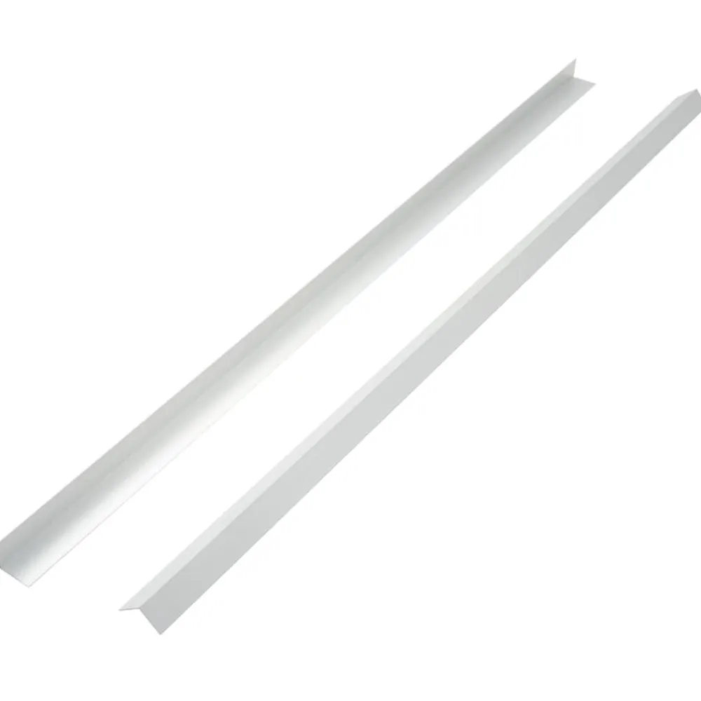 vidaXL Moldura de ángulo de porche aluminio 5 unidades 170 cm Plateado Discount