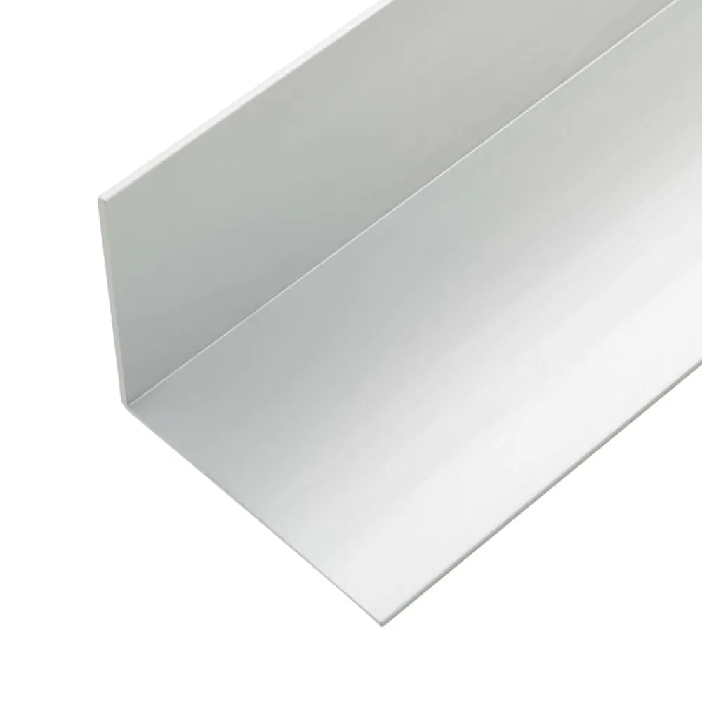 vidaXL Moldura de ángulo de porche aluminio 5 unidades 170 cm Plateado Discount