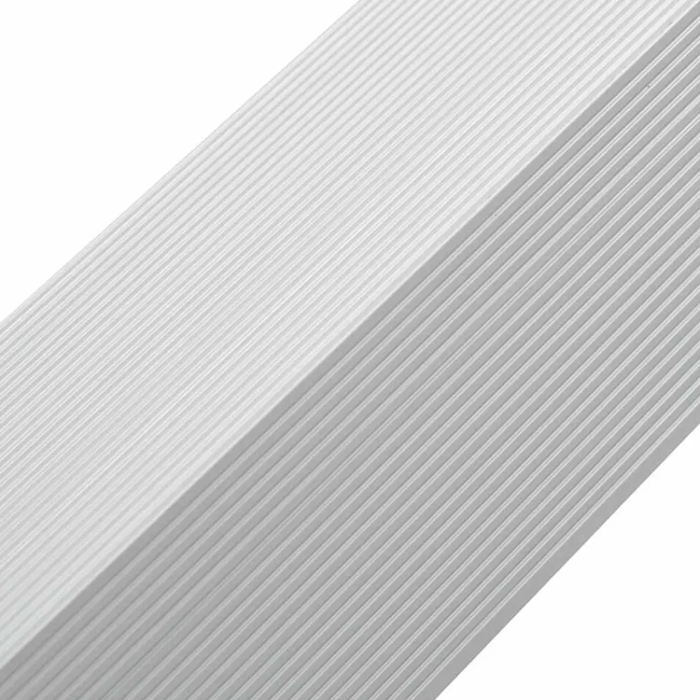 vidaXL Moldura de ángulo de porche aluminio 5 unidades 170 cm Plateado Discount