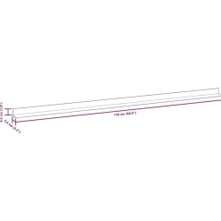 vidaXL Molduras angulares 5 uds WPC 170 cm Color teca Clearance